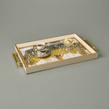 Evidea Kitchen Hayat Ağacı Desenli Tepsi - Renkli - 49X31 cm - Montajsız