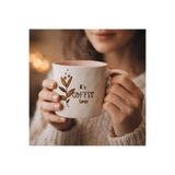 Evidea Kitchen It's Coffee Time Kupa - Krem - 450 ml