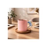 Evidea Kitchen Kitty Desenli Pembe 450 ml Seramik Kupa