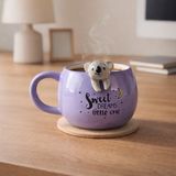 Evidea Kitchen Koala Desenli Mor 400 ml Seramik Kupa