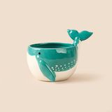 Evidea Kitchen Mavi Balina Desenli Seramik Kupa - Mavi - 500 ml