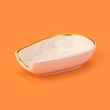 Evidea Kitchen Oval Seramik Kaşık Altlığı - Krem/Altın - 15 cm