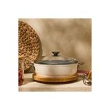 Evidea Kitchen Toscana Chef Basık Tencere - Beyaz / Gri - 26 cm