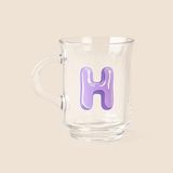 Evidea | Lav H Harfli Kupa - Şeffaf - 250 ml