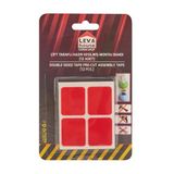 Evidea | Leva House 12'li Çift Taraflı Hazır Kesilmiş Montaj Bandı - Kırmızı - 4 cm