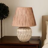 Evidea Lighting Holbeak Bej 35x35x25 cm Seramik Abajur