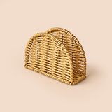 Evidea | Mien Rattan Oval Görünümlü Peçetelik - Açık Kahverengi
