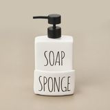 Evidea | Mien Soap Sıvı Sabunluk - Beyaz / Siyah