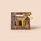 Evidea | Mumsan Etnik 2'li Blok Mum - Altın - 7x5 cm