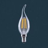 Evidea | Osram LED Filament 4W 2700K 470LM E14 Duy Kıvrık Uç Ampul - Beyaz Işık