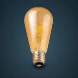 Evidea | Osram Rustik Vintage Edison ST64 4W E27 2700K LED Ampul - Sarı Işık