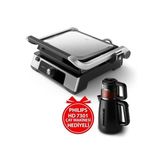 Evidea | Philips HD6301/90 Tost Makinesi ve HD7301 Çay Makinesi Kahvaltı Seti - Siyah / Inox - 2200 Watt / 17