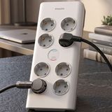Evidea | Philips SPN7080WA 8'li Akım Korumalı Priz - Beyaz