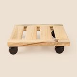 Evidea | Simple Living Ahşap Damacana ve Saksı Altlığı - Bej - 30x30 cm