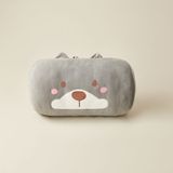 Evidea | Simple Living Kola Geçirilen Köpek Peluş Yastık - Gri - 35 cm