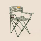 Evidea | Simple Living Zebra Desen Kamp Sandalyesi - Yeşil - 50x50x78 cm