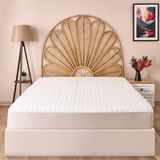 Evidea Soft 100x200 cm Beyaz Kapitoneli Sıvı Geçirmez Fitted Tek Kişilik Alez