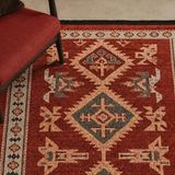 Evidea Soft 120x180 cm Kırmızı Uşak Eşme Desenli Halı