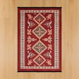 Evidea Soft 160x230 cm Kırmızı Uşak Eşme Desenli Halı