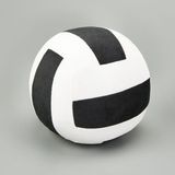 Evidea Soft 20 cm Voleybol Topu Figürlü Siyah Beyaz Yastık