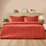 Evidea Soft Armürlü Çift Kişilik Nevresim Takımı - Kiremit - 200 x 220 cm