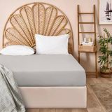 Evidea Soft Basic Çift Kişilik Düz Kenar Çarşaf - Gri - 240x260 cm