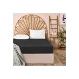 Evidea Soft Basic Çift Kişilik Düz Kenar Saten Çarşaf - Antrasit - 240X260 cm