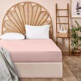 Evidea Soft Basic Çift Kişilik Düz Kenar Saten Çarşaf - Gülkurusu - 240X260 cm