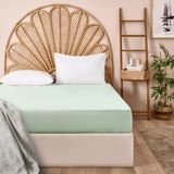 Evidea Soft Basic Yeşil 240x260 cm Çift Kişilik Düz Kenar Çarşaf