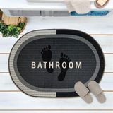 Evidea Soft Bathroom Oval Sihirli Banyo Paspası - Antrasit - 50x70 cm - Montajsız