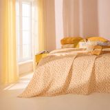Evidea Soft Bloom Çift Kişilik Pike - Hardal / Pembe - 200X220 cm - Hardal - Pembe - Montajsız