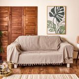 Evidea Soft Dama Koltuk Örtüsü - Ekru / Bej - 180X200 cm - 180 x 200 cm - Ekru - Bej