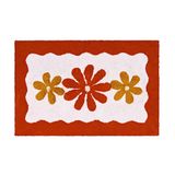 Evidea Soft Flor Tufting Banyo Paspası - Beyaz - 60x90 cm