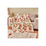 Evidea Soft Floriva Krem 120x160 cm Triko TV Battaniyesi