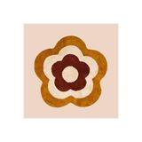 Evidea Soft Flower Tufting Banyo Paspası - Renkli - 90x90 cm