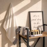 Evidea Soft French Cottage Twin Ekru 30x50 cm Çizgi Desenli El Havlusu