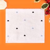 Evidea Soft Kalp Nakışlı El Havlusu - Ekru / Siyah - 30X50 cm - 30 x 50 cm - Ekru - Siyah