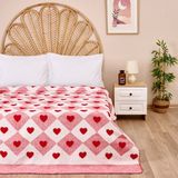 Evidea Soft Kalpli Pamuklu Tek Kişilik Battaniye - Kırmızı - 150x200 cm - 150 x 200 cm