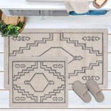 Evidea Soft Klas Ekru Gri 60x100 cm + 50x60 cm 2'li Banyo Paspası
