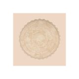 Evidea Soft Lace Tufting Banyo Paspası - Ekru - 90x90 cm