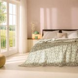 Evidea Soft Lavin Çift Kişilik Yatak Örtüsü - Yeşil / Ekru - 200X230 cm - 200 x 230 cm - Yeşil - Ekru