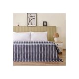 Evidea Soft Mavruz Mavi 200x220 cm Pamuklu Çift Kişilik Battaniye