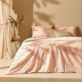 Evidea Soft Mina Kolay Ütülenir Çift Kişilik Nevresim Takımı - Gülkurusu - Gül Kurusu - 200 x 220 cm