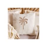 Evidea Soft Palm Breeze Nakışlı Ekru 45x45 cm Kırlent
