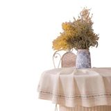 Evidea Soft Pane Yuvarlak Masa Örtüsü - Ekru - 150x150 cm