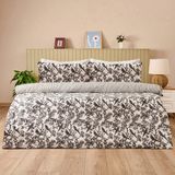 Evidea Soft Peace Tek Kişilik Nevresim Takımı - Beyaz / Antrasit - Beyaz - Antrasit - 200 x 220 cm