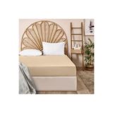 Evidea Soft Penye Bej 100x200 cm Tek Kişilik Lastikli Çarşaf