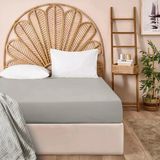 Evidea Soft Penye Gri 160x200 cm Çift Kişilik Lastikli Çarşaf