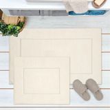 Evidea Soft Pete 2'li Banyo Paspası - Beyaz - 60x100 cm + 50x60 cm - Montajsız