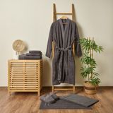 Evidea Soft Premium Unisex Bornoz - Antrasit - L / Xl - L - XL
